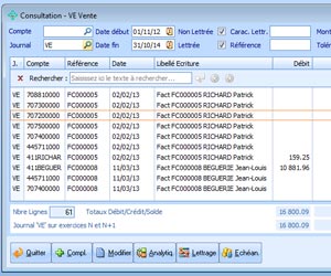 sage comptabilité, consultation compta
