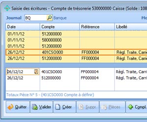 sage comptabilite, saisie compta